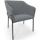 Cadeira Para Sala de Jantar Estar Living Olívia L02 Suede Cinza - Lyam Decor