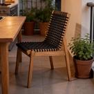 Cadeira Para Sala de Jantar Varanda Gourmet Trammare C07 Corda Náutica Preta - Lyam Decor