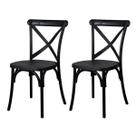 Cadeira Paris Assento Liso Cx 2 Preto