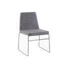 Cadeira Paris Camurça Chumbo 80x46x50 cm Daf Mobiliário