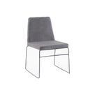 Cadeira Paris Camurça Chumbo 80x46x50 cm Daf Mobiliário