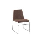Cadeira Paris Camurça Marrom 80x46x50 cm Daf Mobiliário