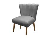 Cadeira Pétala Flor Para Sala De Estar Penteadeira Salão Suede Cinza Claro Cadeira Pétala Flor Para Sala De Estar Penteadeira Salão Suede Cinza Claro