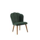Cadeira Petala Veludo Verde Base Tauari 85x64x63 cm Daf