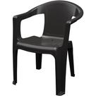 Cadeira plástica com braços - Sonho Verde (Preto)