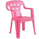 Cadeira Plástica Tipo Poltrona Kids Rosa 15151553 MOR