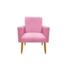 Cadeira Poltrona Malibu Decorativa Para Sala Quarto Escritório Suede Cadeira Poltrona Malibu Decorativa Para Sala Quarto Escritório Suede