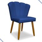 Cadeira Poltrona Pétala Em material sintético Para Sala De Jantar Escritório Quarto Sala de Estar Clínica Estética