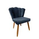 Cadeira Poltrona Petala Suede Para Sala de Jantar