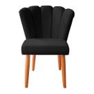 Cadeira Poltrona Sala de Jantar Penteadeira Reforçada Decorativa Pétala Suede