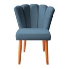 Cadeira Poltrona Sala de Jantar Penteadeira Reforçada Decorativa Pétala Suede