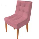 Cadeira Pra Sala de Santar Estofada em Tecido Suede Camily Cadeira Pra Sala de Santar Estofada em Tecido Suede Camily