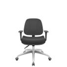 Cadeira premium executiva backplax plus base alumínio com costura braço regulável pp