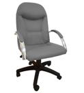 Cadeira Presidente Day Giratória Cinza Ergonômica Relax Nacional NR17 até 130kg