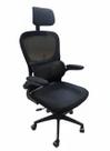 Cadeira Presidente Ergonômica Preta Mesh Com Apoio Lombar e Braços Articulados 120kg