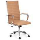 Cadeira Presidente Escritório Giratória P305 Prime.Office Estilo Charles Eames Esteirinha Couro PU Sistema Relax Rodízio Silicone Regulagem Altura