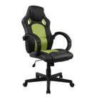 Cadeira Presidente Gamer em Couro PU Preta com Verde Pelegrin PEL-3002