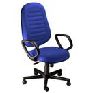 Cadeira Presidente Gomada com Braços Linha Blenda Azul Cadeira Presidente Gomada com Braços Linha Blenda Azul