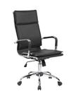 Cadeira Presidente Pelegrin em Couro PU PEL-8003H Preta Design Charles Eames