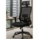 Cadeira Presidente Singular NR17 Relax Syncron Tela Braço 1D Preta Or Design