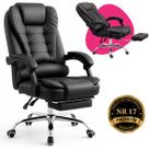 Cadeira Presidente Verittas Imperial Ergonômica material sintético Reclinável Apoio para Pés Preta Cadeira Presidente Verittas Imperial Ergonômica material sintético Reclinável Apoio para Pés Preta