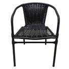 Cadeira Ravena Poltrona Junco área Jardim Terraço Deck Preto