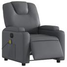 Cadeira reclinável de massagem elétrica vidaXL ajustável cinza