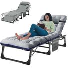 Cadeira reclinável dobrável para área externa ABORON, 440 lb, ajustável