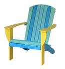 Cadeira Riverstone Solid Cedar Adirondack extra larga com mesa
