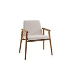 Cadeira Rodrigues Suede Cru 77x61x57 cm Daf Mobiliário