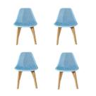 Cadeira Saarinen Colmeia Solid Wood 131PPF AZUL KIT 4 UN