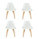 Cadeira Saarinen Colmeia Solid Wood 131PPF BRANCO KIT 4 UN