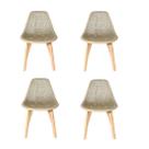 Cadeira Saarinen Colmeia Solid Wood 131PPF NUDE KIT 4 UN