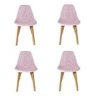 Cadeira Saarinen Colmeia Solid Wood 131PPF ROSA KIT 4 UNI