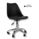 Cadeira Saarinen Office Base Cromada Com Rodizio Giratória com Ebook