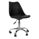 Cadeira Saarinen Office Base Cromada Com Rodizio Giratória com Ebook - Preto