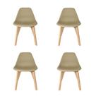 Cadeira Saarinen Solid Wood 131PP NUDE KIT 4 UN