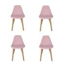 Cadeira Saarinen Solid Wood 131PP ROSA KIT 4 UN
