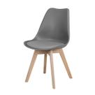 Cadeira Saarinen Wood Cinza brasão Design Clássico Moderno para Sala de Jantar, Eventos e Escritórios