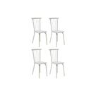 Cadeira Sala de Jantar 154 Aço Kit 4 Uni Prata/Courano Branco - Carraro Cadeira Sala de Jantar 154 Aço Kit 4 Uni Prata/Courano Branco - Carraro