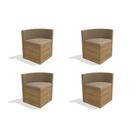 Cadeira Sala de Jantar 4CAD800 Kit 4 Un Freijó/Suede Bege Geométrico - Kappesberg Cadeira Sala de Jantar 4CAD800 Kit 4 Un Freijó/Suede Bege Geométrico - Kappesberg