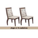 Cadeira Sala de Jantar Ágata CF Kit 4 Un Café/Creme - Rufato Cadeira Sala de Jantar Ágata CF Kit 4 Un Café/Creme - Rufato