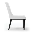 Cadeira Sala De Jantar Base Madeira Preto Kit 10 Sofia Sintético D03 - D'rossi Cor Branco