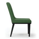 Cadeira Sala De Jantar Base Madeira Preto Kit 10 Sofia Suede D03 - D'rossi Cor Verde