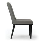 Cadeira Sala De Jantar Base Madeira Preto Kit 2 Sofia Suede D03 - D'rossi Cor Grafite