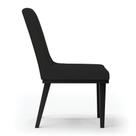 Cadeira Sala De Jantar Base Madeira Preto Kit 2 Sofia Veludo D03 - D'rossi Cor Preto