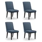 Cadeira Sala De Jantar Base Madeira Preto Kit 4 Sofia Suede Azul Marinho D03 - D'rossi Azul Marinho Cadeira Sala De Jantar Base Madeira Preto Kit 4 Sofia Suede Azul Marinho D03 - D'rossi Azul Marinho