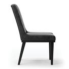 Cadeira Sala De Jantar Base Madeira Preto Kit 8 Sofia Sintético Pu D03 - D'rossi Cor Preto