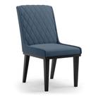 Cadeira Sala De Jantar Base Madeira Preto Sofia Suede Azul Marinho D03 - D'rossi Cadeira Sala De Jantar Base Madeira Preto Sofia Suede Azul Marinho D03 - D'rossi