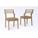 Cadeira Sala de Jantar Damasco Kit 2 Un Carvalho/material sintético Kaki - Cimol